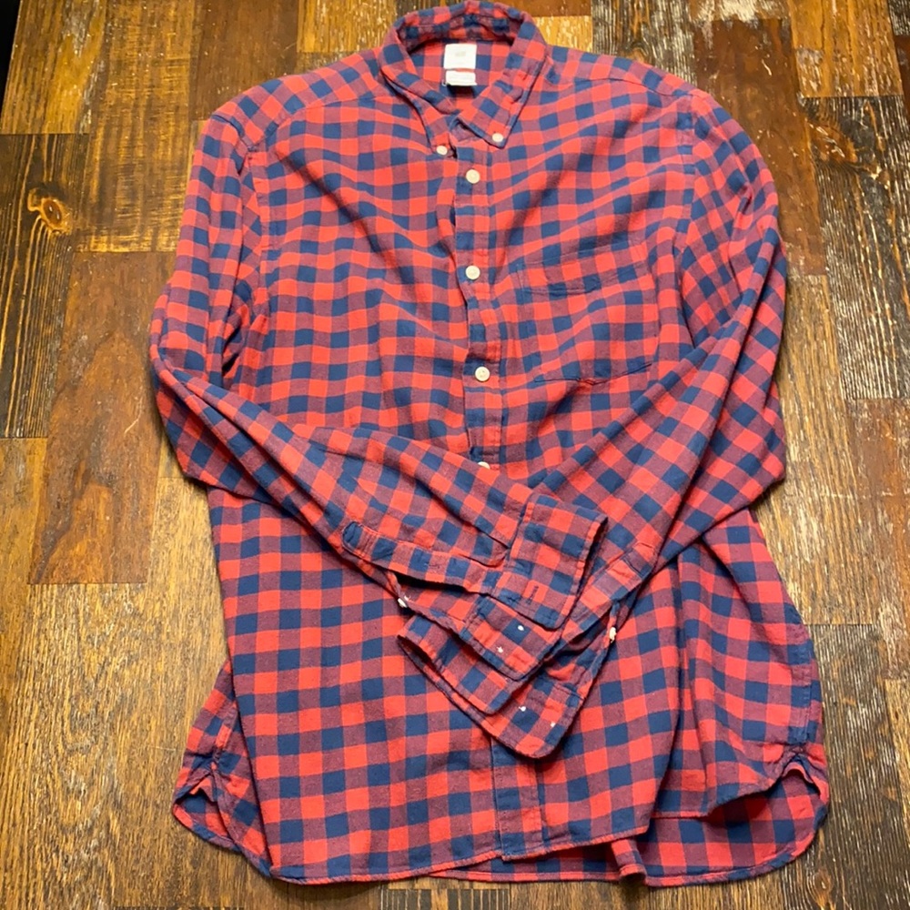 Men’s H&M Button-Down Flannel Plaid Shirt